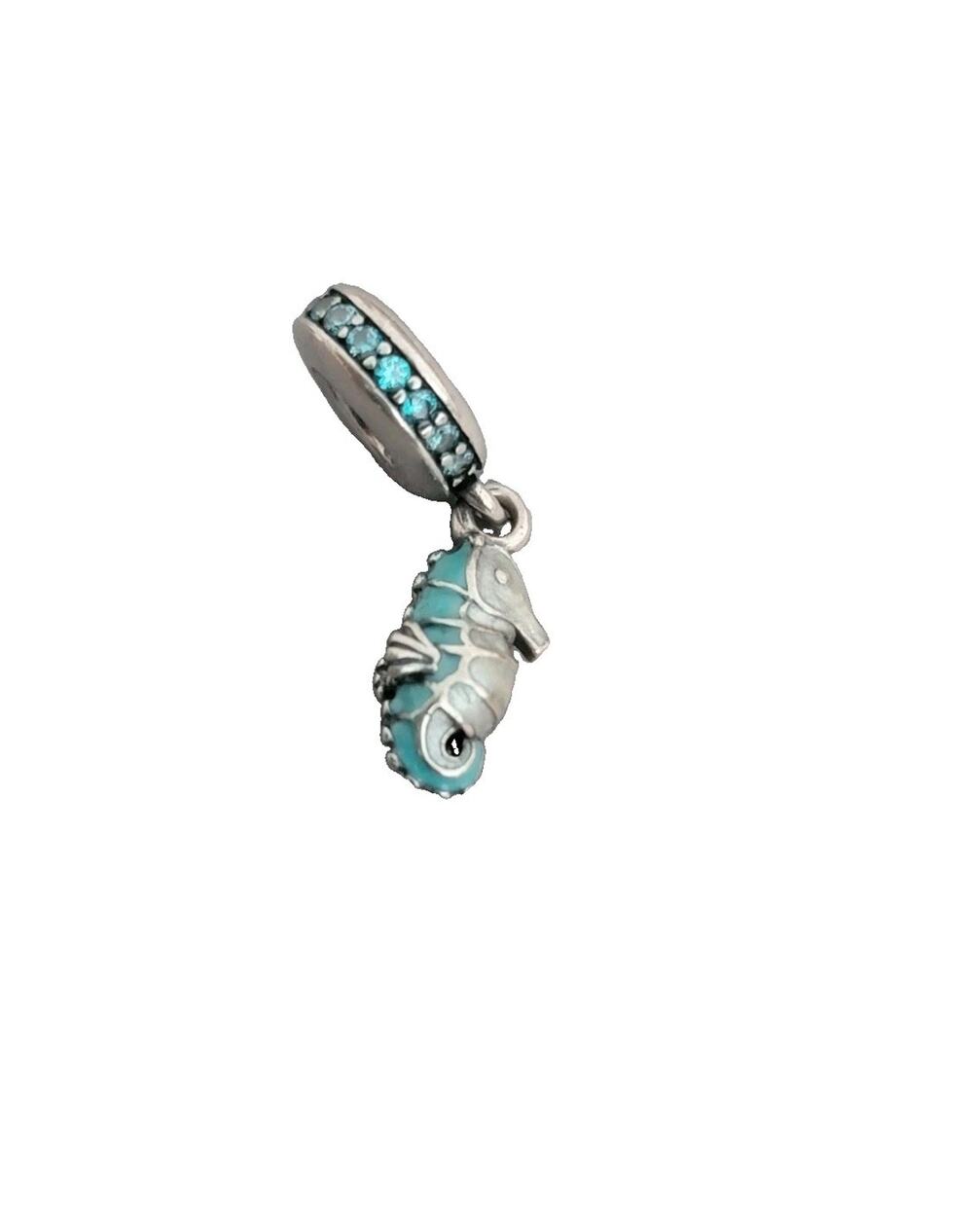 Pandora Tropical Seahorse Turquoise CZ & .925 Dangle Charm 791311MCZ